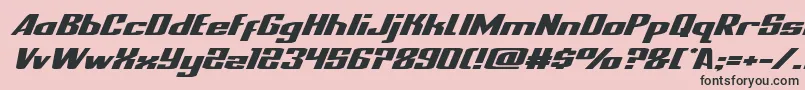 nationalexpressxtraexpandital Font – Black Fonts on Pink Background
