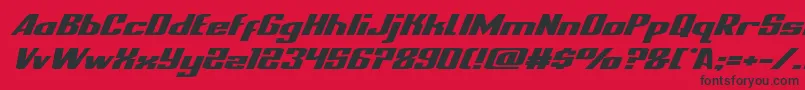 nationalexpressxtraexpandital Font – Black Fonts on Red Background