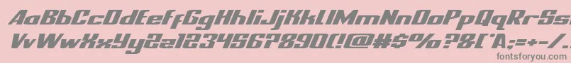 nationalexpressxtraexpandital Font – Gray Fonts on Pink Background