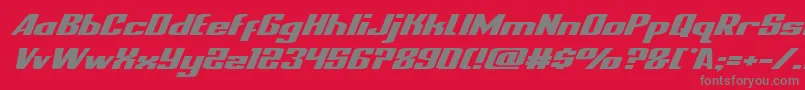 nationalexpressxtraexpandital Font – Gray Fonts on Red Background