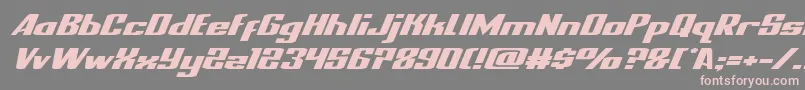 nationalexpressxtraexpandital Font – Pink Fonts on Gray Background