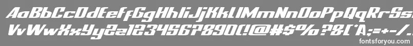 nationalexpressxtraexpandital-Schriftart – Weiße Schriften auf grauem Hintergrund
