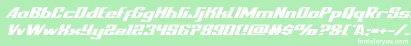 nationalexpressxtraexpandital Font – White Fonts on Green Background