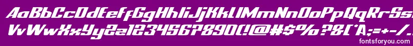 More about nationalexpressxtraexpandital Font nationalexpressxtraexpandital Font – White Fonts on Purple Background