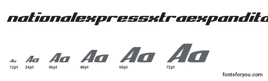 Nationalexpressxtraexpandital Font Sizes