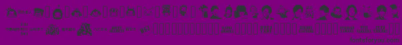 fuente NaTobikko Regular – Fuentes Negras Sobre Fondo Morado