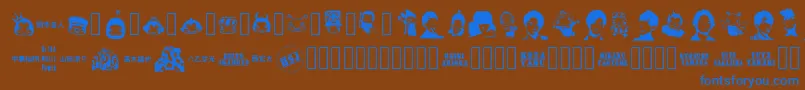 More about NaTobikko Regular Font NaTobikko Regular Font – Blue Fonts on Brown Background