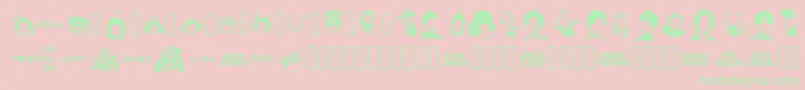 NaTobikko Regular Font – Green Fonts on Pink Background