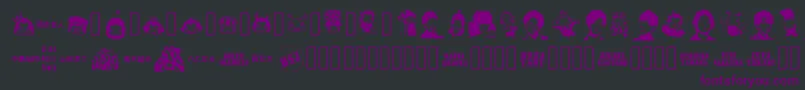 Шрифт NaTobikko Regular – фиолетовые шрифты на чёрном фоне