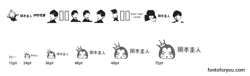 NaTobikko Regular (135336) Font Sizes