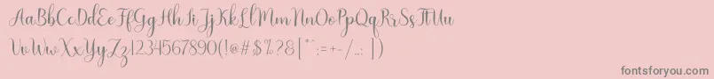 Nattalia-Schriftart – Graue Schriften auf rosa Hintergrund