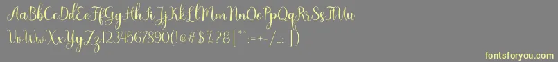 Nattalia-Schriftart – Gelbe Schriften auf grauem Hintergrund