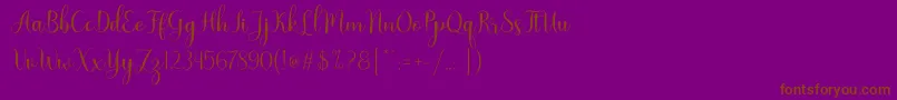 Nattalia-fontti – ruskeat fontit violetilla taustalla