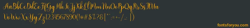 Nattalia Font – Orange Fonts on Black Background