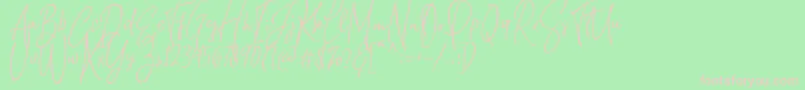 Natthalie Demo Font – Pink Fonts on Green Background