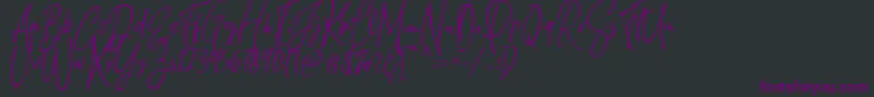 Natthalie Demo-Schriftart – Violette Schriften auf schwarzem Hintergrund