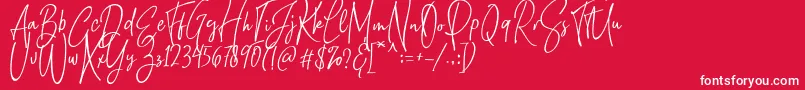 Natthalie Demo Font – White Fonts on Red Background