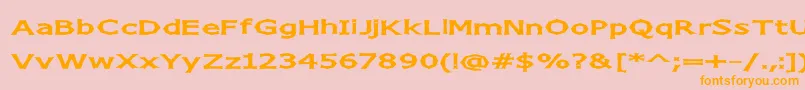 ChizzWide Font – Orange Fonts on Pink Background
