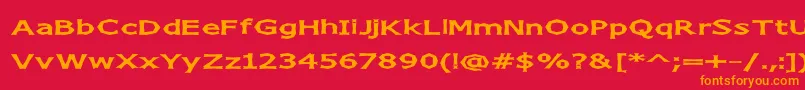 ChizzWide Font – Orange Fonts on Red Background