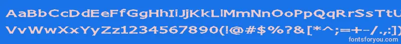 ChizzWide Font – Pink Fonts on Blue Background