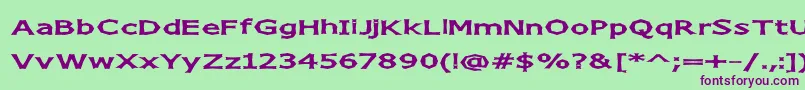 ChizzWide Font – Purple Fonts on Green Background