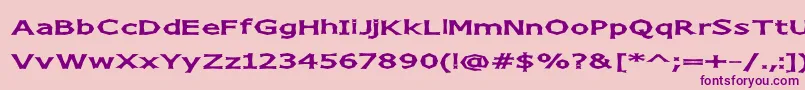 ChizzWide Font – Purple Fonts on Pink Background