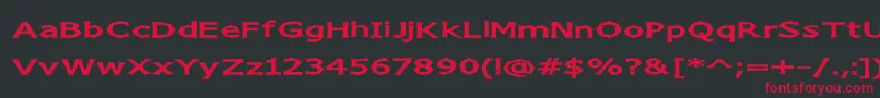 ChizzWide Font – Red Fonts on Black Background