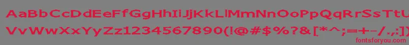 ChizzWide Font – Red Fonts on Gray Background