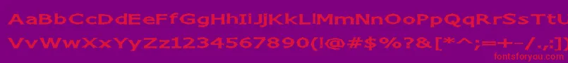 ChizzWide Font – Red Fonts on Purple Background