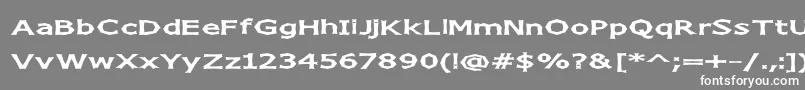 ChizzWide Font – White Fonts on Gray Background