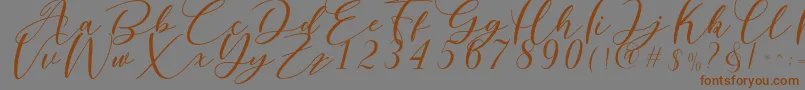 Nattyla Font – Brown Fonts on Gray Background