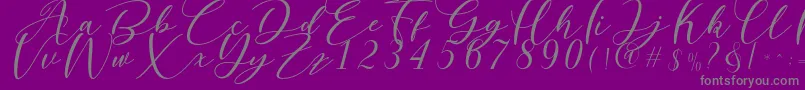 フォントNattyla – 紫の背景に灰色の文字