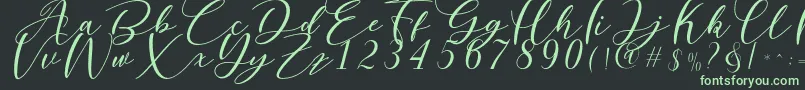 Nattyla Font – Green Fonts on Black Background