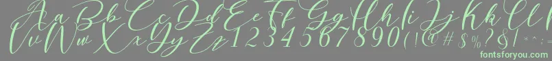 Nattyla Font – Green Fonts on Gray Background
