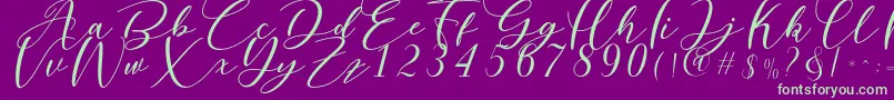 Nattyla Font – Green Fonts on Purple Background