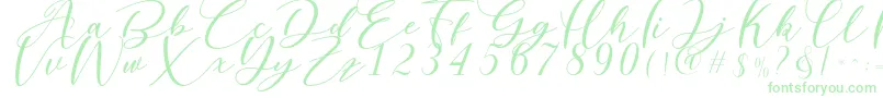 Nattyla Font – Green Fonts on White Background