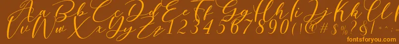 Nattyla Font – Orange Fonts on Brown Background