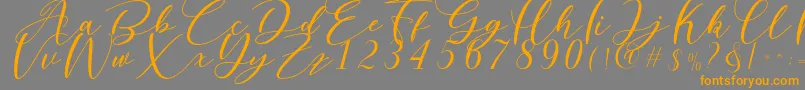 Weitere Informationen zur Nattyla-Schriftart Nattyla-Schriftart – Orangefarbene Schriften auf grauem Hintergrund