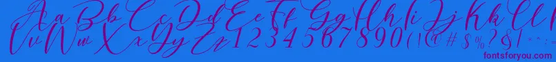 Nattyla Font – Purple Fonts on Blue Background