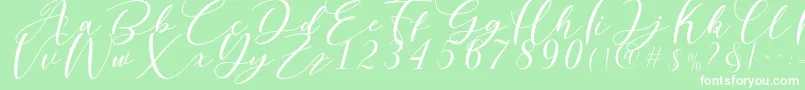 Nattyla Font – White Fonts on Green Background