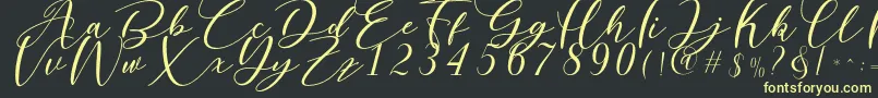 Nattyla Font – Yellow Fonts on Black Background