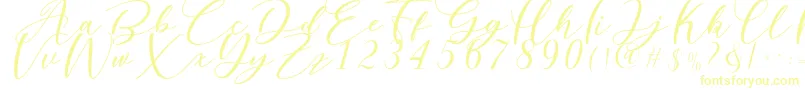 Шрифт Nattyla – жёлтые шрифты