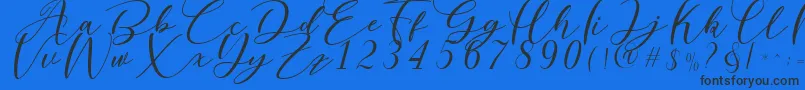 Nattyla Font – Black Fonts on Blue Background