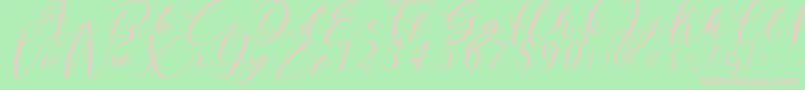 Nattyla Font – Pink Fonts on Green Background