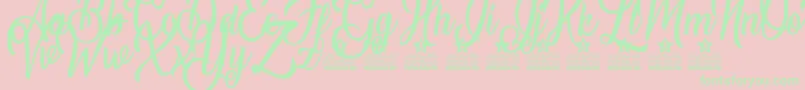 Natural Beauty Personal Use Font – Green Fonts on Pink Background