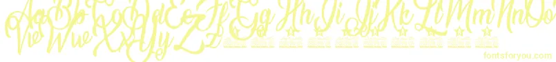 Natural Beauty Personal Use Font – Yellow Fonts on White Background