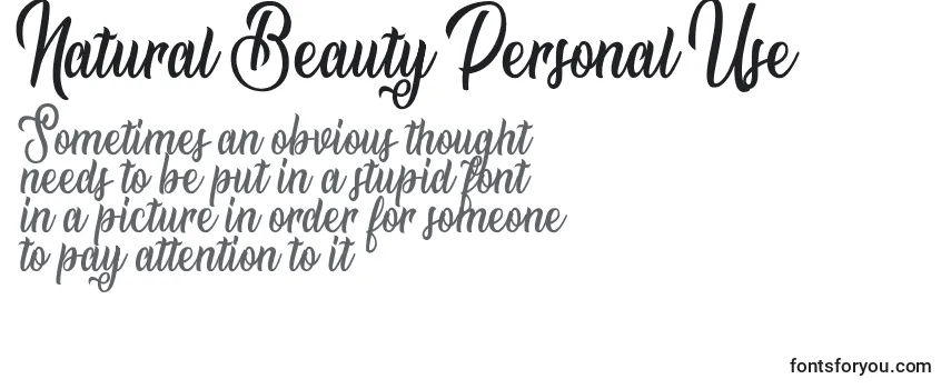 Natural Beauty Personal Use-fontti