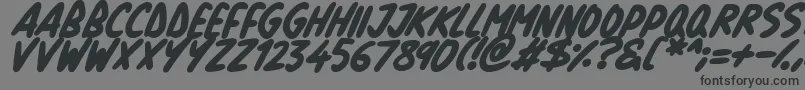 Natural Marker Italic-Schriftart – Schwarze Schriften auf grauem Hintergrund