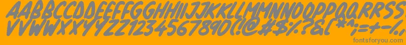 Fonte Natural Marker Italic – fontes cinzas em um fundo laranja