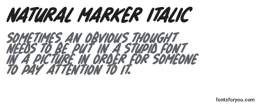 Natural Marker Italic Font